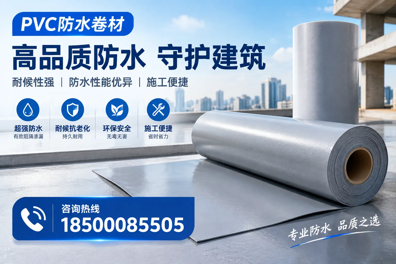 PVC防水卷材的防水效果评测，适合铜川的科学依据